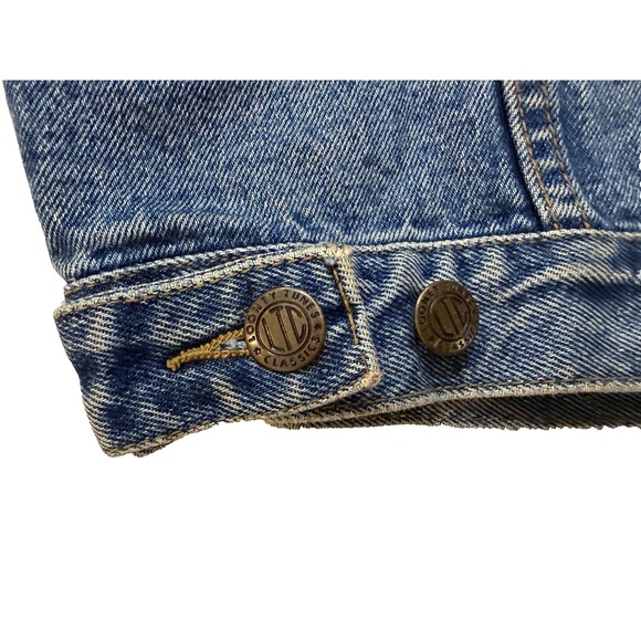 Vintage 90s Looney Tunes Taz Denim Vest Warner Bros NY Manhattan SM Retro WB - Picture 7 of 7